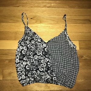 Black and white cropped top.